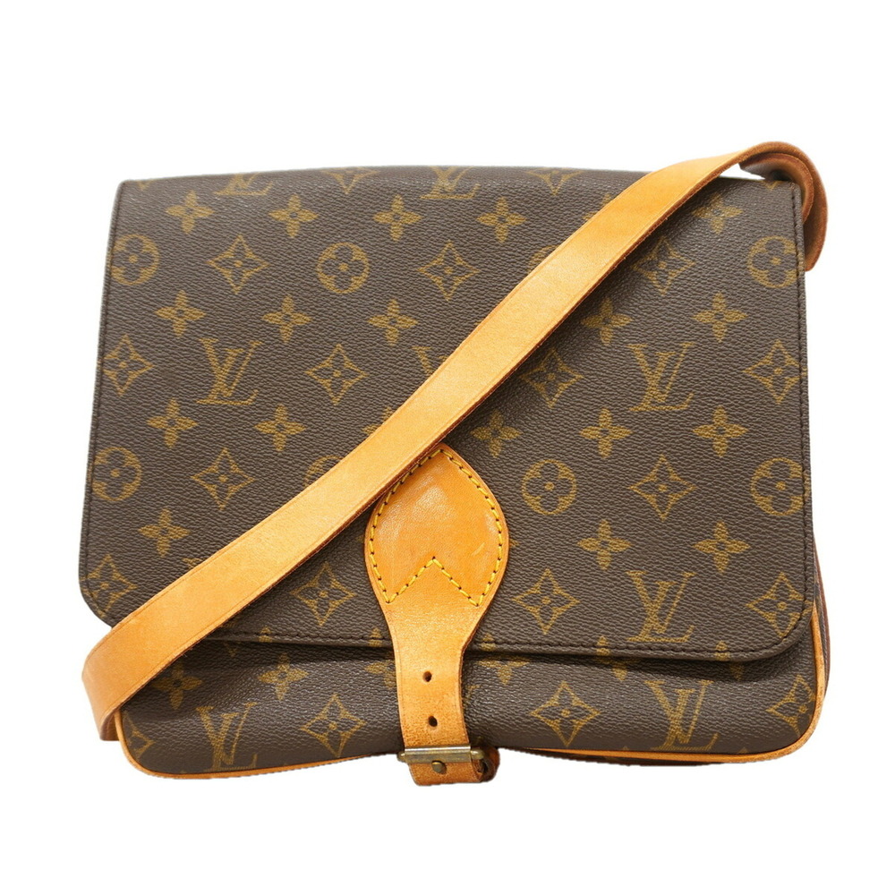 Louis Vuitton Monogram Cartouchiere GM Shoulder Bag M51252 Brown Women's